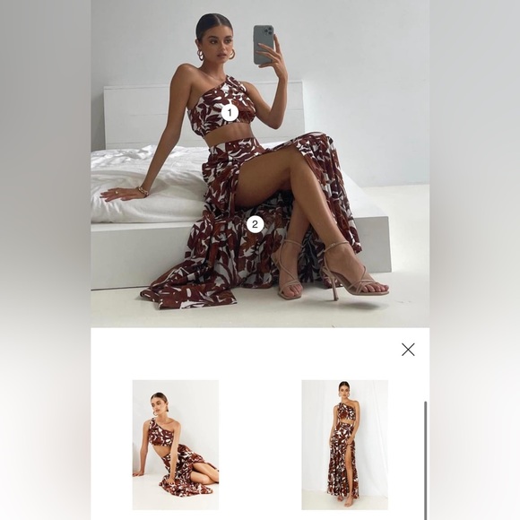 Revolve Seven Wonders Lorelai Floral One Shoulder Top and Maxi Skirt Set - Picture 4 of 4